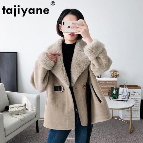 Wool Winter Autumn Coat Women Clothes 2021 Real Fur Coat Wool Jacket Korean Vintage Sheep Shearling Suede Lining 868737 ZT2869