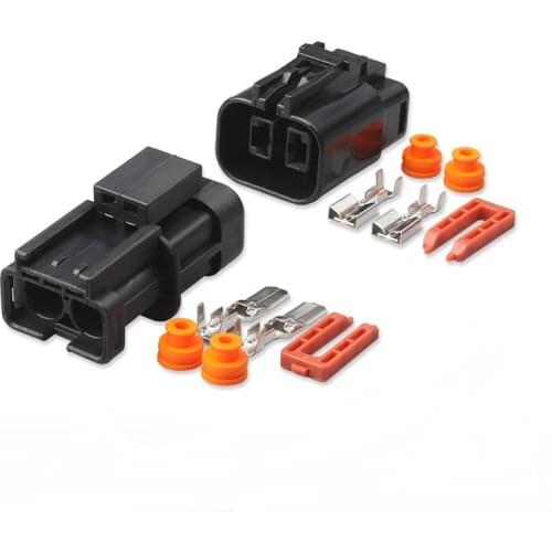 100 sets 2 Pin 6.3mm Automotive Generator Plugs Male and Female DJ70255-6.3-11-21 Cooling Fan Plug Engine Plug with Terminal