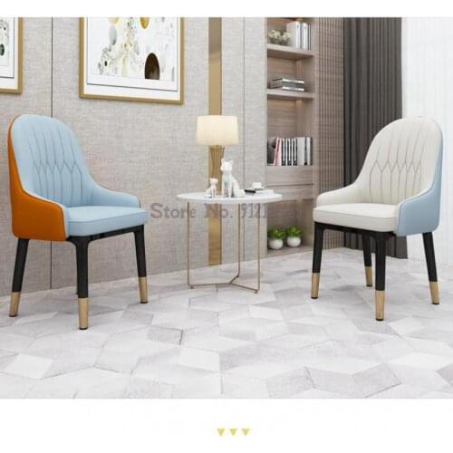 Nordic restaurant chair backrest household makeup chair modern computer desk chair sales office negotiation table and chair iron