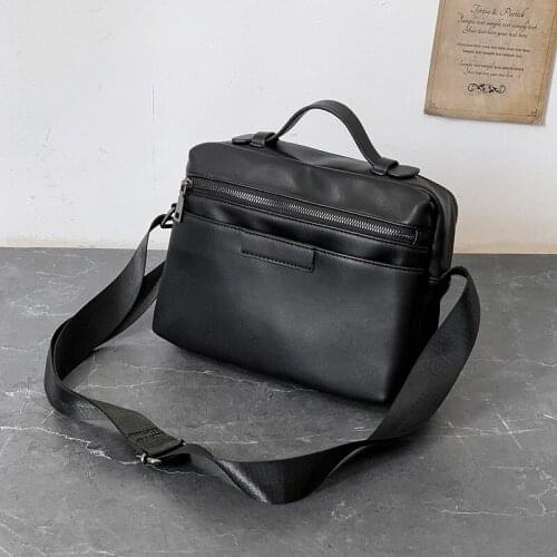 Xiao.p New High Quality Pu Leather Men Messenger Bags Fashion Business Travel Single Shoulder Crossbody Bag Male Casual Handbag