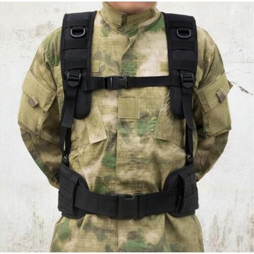 Outdoor sports tactical combination belt molle girdle waist protection army fan multi-function strap vest vest suit
