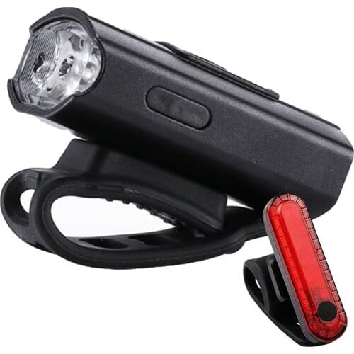 Bike Light Waterproof Front Handlebar Headlight and Rear Safe Warning Light Set 1200mAh Rechargeable MTB Road Bicycles Lights