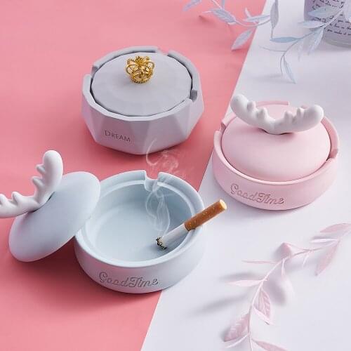 Smokeless Ashtray Designer Ashtrays with Lids Creative Ashtray Ash Tray Mini Ashtray Outdoor Portable Restaurant Trays