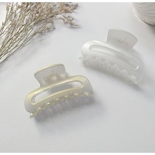 Korean Style Fashion Women Girls Acrylic Hair Claws Hair Clips Headwear Transparent Big Size Women Hair Accessories Ornament