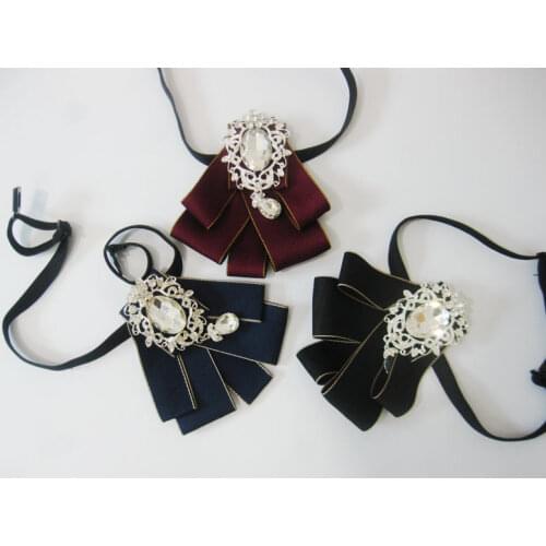 Lady Tie Uniform Wear Bow tie Women Cravat Female Detachable Collar Ascot