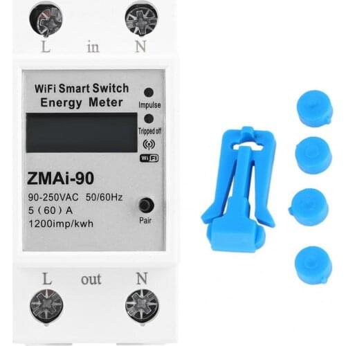 ZMAi-90 Digital Energy Meter WIFI Remote LCD Digital Metering Switch Single Phase Energy Meter 90-250V 60A