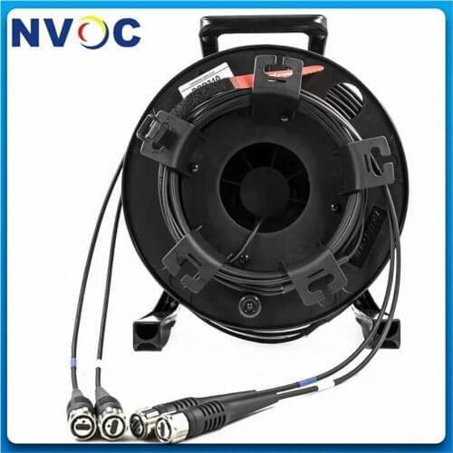 1pcs 8cores ODC Round Male 200M Outdoor SM Single Mode Armored 8C ODC Fiber Optic Patch Cord Cable+4C ODC-LC Fiber Jumper Cable