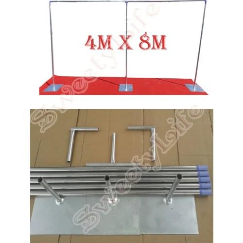 13ft x 26ft High Quality Wedding Stainless Steel Pipe Stand Wedding Backdrop Stand with expandable Rods Wedding Props