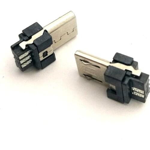 20pcs Micro USB 5 pin Male Plug Connector Welding Type for Tail Charging Mobile Phone