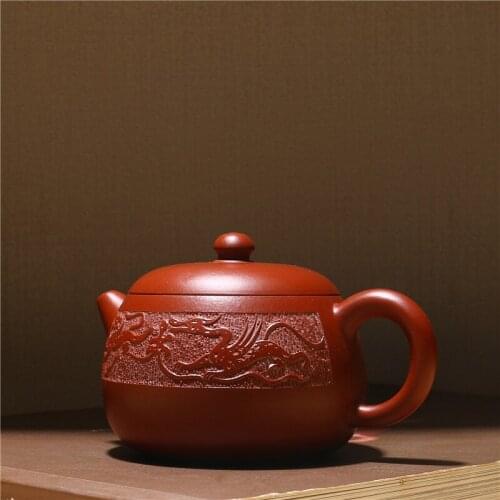 200ml Yixing Genuine Handmade Dahongpao Purple Clay Dragon teapot Creative Chinese Kung Fu Zisha Tea Pot Gift Box Free Shipping
