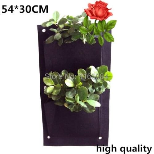 400g/m2 Vertical Garden Planter Wall-mounted Polyester Home Gardening Flower Planting Bags Living Indoor Wall Planter54*30cm