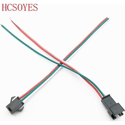 5Pair/lots 3 Pin JST SM Connectors For WS2812B WS2811 LED Strip Female and Male