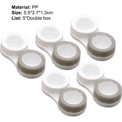 5Pcs Portable Contact Lenses Holder Travel-friendly Vibrant Color Wear Resiatant Soak Storage Contact Lenses Case for Travel
