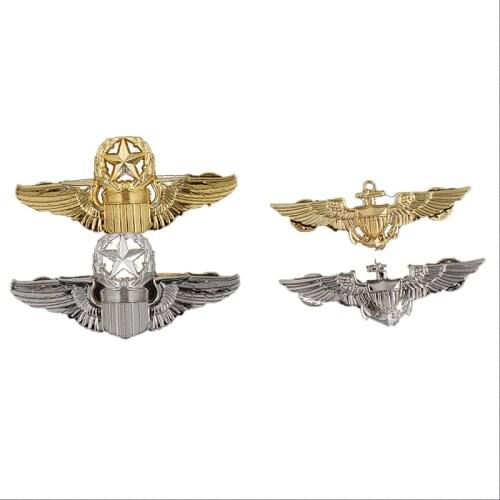 US Wings Military Command Master Aviator Metal Wings Badge Pin Brooch