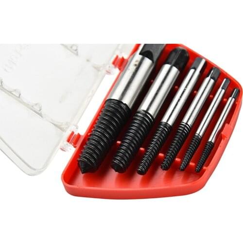 Free shipping（4-15mm）Plastic Boxed 5-6pcVehicle maintenance tools fine tooth screw extractor removal kit auto tool bit
