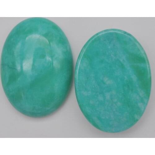 30x22MM Amazonite Stone Bead Oval Cabochon CAB GEM Jewelry Making (2pcs/lot) H261