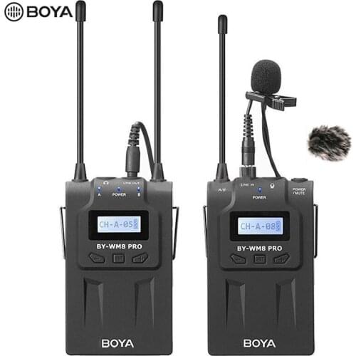 Boya BY-WM8 Pro-K1 Uhf Wireless Lavalier Microphone Kit For Eng Efp Dslr Camera Camcorder