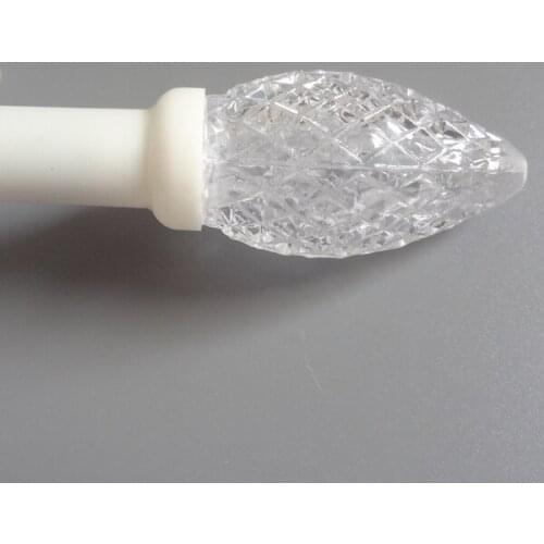 C9 DC12V 100nodes/strand RGB dumb nodes, IP68 rated; 24W;with all WHITE wire;with C9 faceted