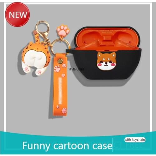 For Sony Wf-SP800N TWS Cartoon dog Wireless Bluetooth Earphone Case Charging box soft shockproof Cover For Sony Wf-sp800n