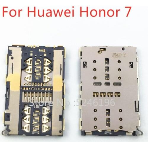 For Huawei Honor 7 PLK-TL00 PLK-TL01 7i 5X V8 Y6 Pro Sim Card Reader Tray Micro SD Memory Card Holder Slot Flex Cable Repair