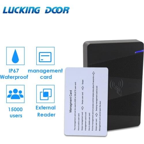 IP67 Waterproof 13.56Mhz IC Access Controler MF Card Access Control Outdoor Elextric Lock Opener System No keypad 15000 User