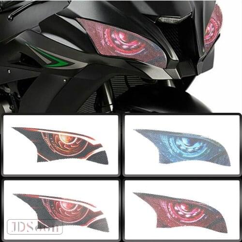 JDSOON For Kawasaki Ninja ZX-10R ZX10R ZX 10R 2016 2017 Motorcycle 3D Front Fairing Headlight Sticker Guard Stickers protection
