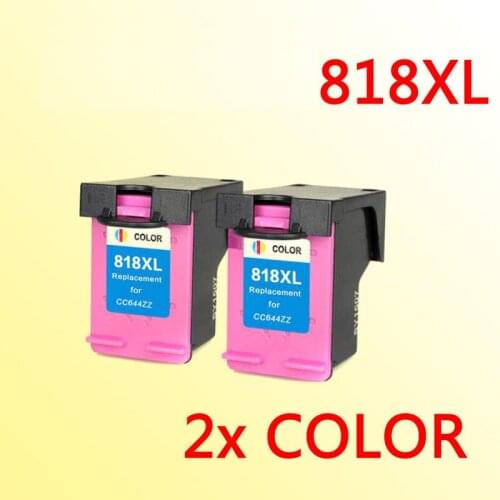 2pcs color ink cartridge compatible for HP818 compatible for hp818 818XL Deskjet F4238/F4288/F4488/F4688
