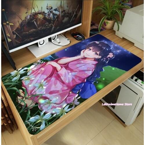 Anime Inuyasha Higurashi Kagome Sesshoumaru Mouse Pad Thicken Laptop PC Gaming Mice Mat Desk Keyboard Mat Anti-Slip Playmat