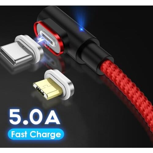 5A Supercharge USB C Magnetic Cable Micro USB Charging USB Type C For Huawei P30 P20 Mate 20 Pro Lite Charger Magnet Type-C