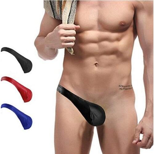 Mens Briefs Sexy One Side Underpants Half Thong Bulge Pouch Underwear Men Jockstrap Briefs Bikini Thong Solid Briefs Underwear