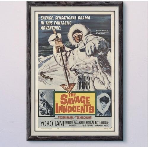 N510 THE SAVAGE INNOCENTS Vintage Classic Movie Wall Silk Cloth HD Poster Art Home Decoration Gift