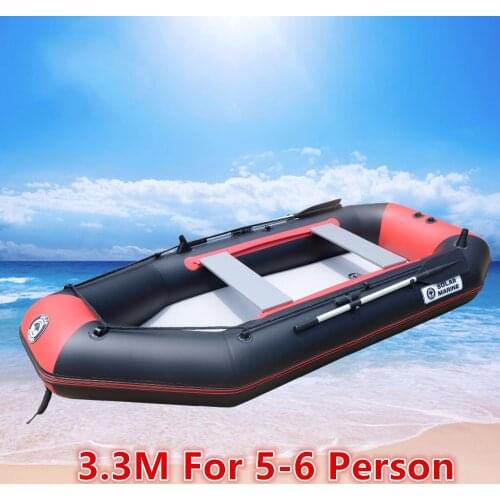 Wholesale Price 5 Person 3.3M Inflatable PVC Boat Fishing Kayak Canoe Raft With Free Accessories For Family Water Entertainment