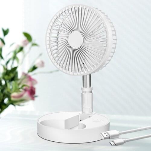 New Portable Folding Fan Quiet Creative Electric USB Fans Silent Desktop Adjustable Fan Can Put In Bag