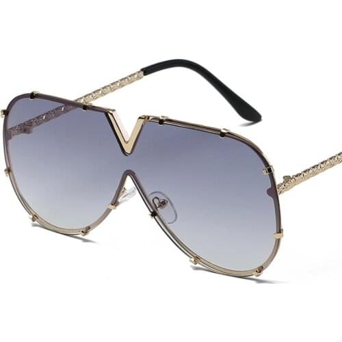 Luxury Oversize Rimless Women Sunglasses Classic Summer Ladies Fashion Sun Glasses Stylish 2019 Designer Shades