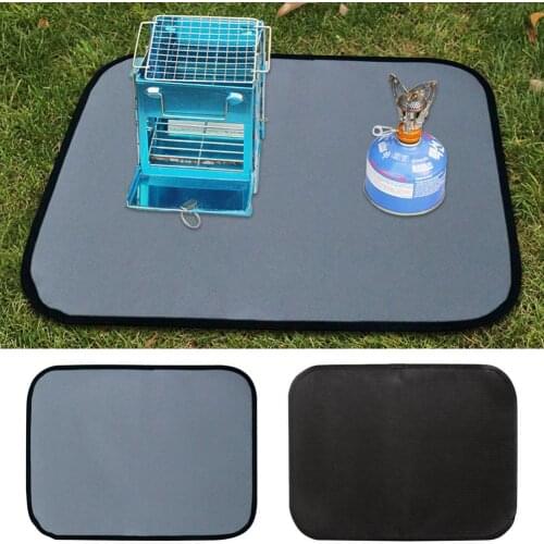 Fireproof Cloth Silicone Grill Mat BBQ Equipment Fireproof Pad Picnic Protective Mat Flame Proof Camping Mat For Outdoor Picnic