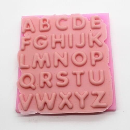 Wholesale Silicone mold K268 Mini English captial letters shape clay mold Decoration Fondant cake mold Baking mold