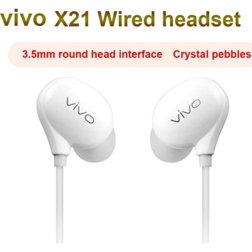Original For VIVO 3.5mm IN Earphone Wired Music Headset With Mic For Vivo X27 X23 X21 X30 Y53S Y52S IQOO OPPO Redmi Mobile Phone