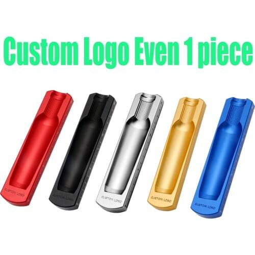 1 piece Custom Logo Cigar Ashtray Single Slot Cigarette Ash Tray Portable Tobacco Smoking Accessories Tools For Cohiba Home Use