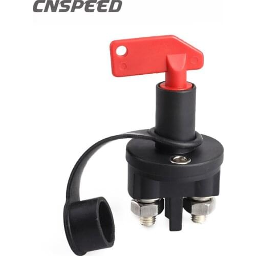 12V 24V Red Key Cut Off Battery Main Kill Switch Vehicle Car Modified Isolator Disconnector Car Power Switch for Auto truck boat