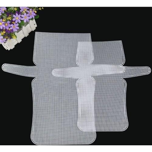 Plastic Mesh Cloth For Bag Making DIY Handcraft Bags Weaving Material Latch Hook Bags Made Plastic Grid Hook Crafts Accessories