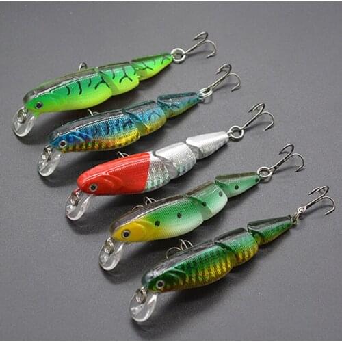 Fishing Lure Mini Joint Minnow 3 Segment Cut Hard Bait 7.5cm/9.2g Artficial Plastic Lures