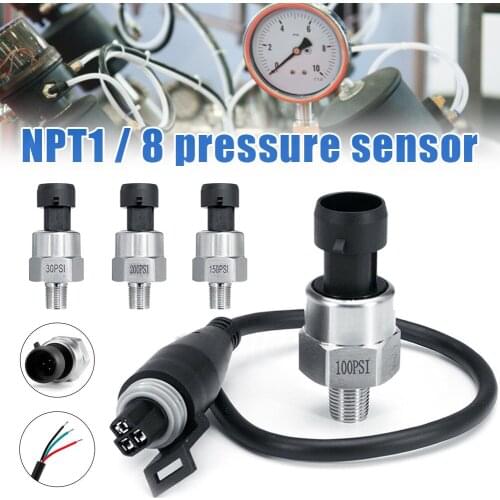 1/8 NPT Thread Stainless Steel Pressure Transducer Sender Sensor Gas Oil Pressure Transmitter PUO88
