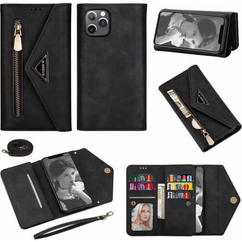 ZKFYS Luxury Card Slot Wallet Case For iPhone 12 mini 11 12 Pro Max XS Max XR X 8 7 Plus SE 2020 Handbag Stand Leather Flip Case