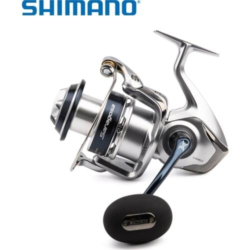 New 2020 SHIMANO SARAGOSA SW Model 5000 6000 8000 Gear Ratio 10BB Reel Knob HAGANE & X-SHIP Saltwater Spinning Fishing Reel