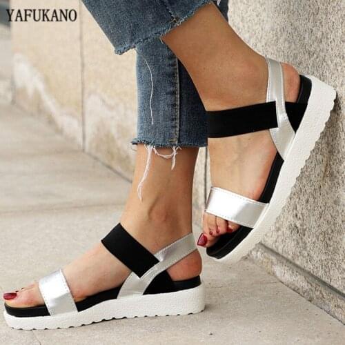 Women Sandals Shoes Platform Ladies White Sneakers Sandals shoe 2020 Summer open toe Fashion High Heel footwear