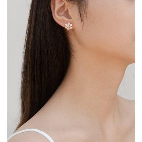 CHUNSHI EMO Impact Tread 2021 14K Gold Plated Copper Cubic Zirconia Stud Earrings Shining Earring Girls Fashion Jewelry Gifts