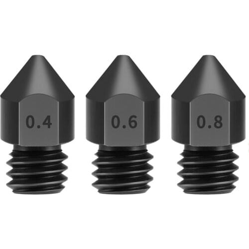 MK7 MK8 Nozzle Super Hard Steel Mold Corrosion-Resistant Extruder Threaded 1.75mm 3D Printer for Ender 3 Sapphire Pro