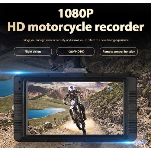 SE100 Motorcycle DVR Full HD 1080p Dash Camera Dual Lens Front+Rear View Motorcycle Video Recorder Night Vision Dash Cam RC DVR