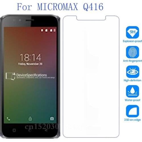 2Pcs Tempered Glass For MICROMAX Cnavas Pace 4G Q416 Screen Protector phone SmartPhone Film Protective Screen Cover