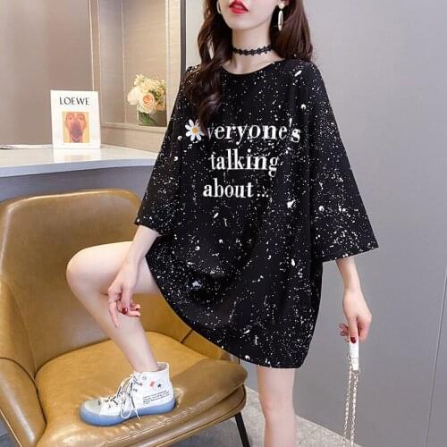 Large Size Women Summer Creative T-shirt Half Sleeve loose Comfortable T-shirt Fashion Summer Short Sleeves